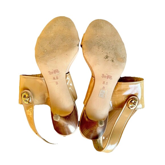 Coach Women's Marla Patent Open Toe Slingback Sandals, Size 8.5B - Picture 6 of 8